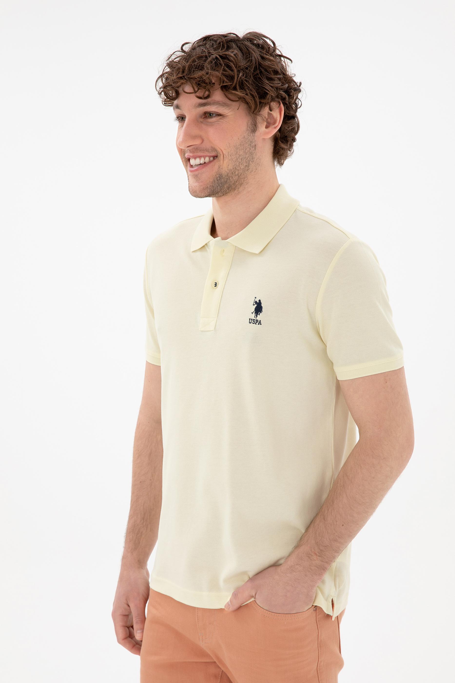 USPA Polo Shirt Men Lemon VR035 USPOM276 USPA LOGO US POLO ASSN.