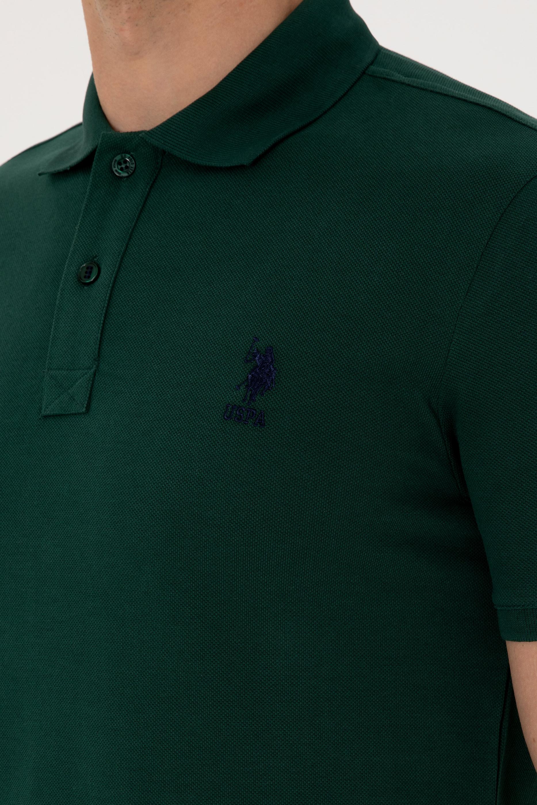 USPA Polo Shirt Men Dark Green VR079 USPOM284 USPA LOGO US POLO ASSN.
