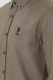 USPA Men Shirt Slim Full Sleeve Mink VR052 USPSH348 US Polo Assn.