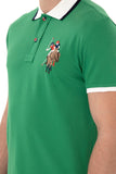 USPA Men Polo Green VR054 USPOM310 Regular Multi Color Horse U.S. Polo Assn.