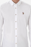 USPA Men Shirt Cedcolor Slim Full Sleeve White VR013 USPSH360 US Polo Assn.