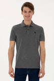 USPA Polo Shirt Men Anthracite VR081 USPOM307 Single Color Horse US Polo Assn.