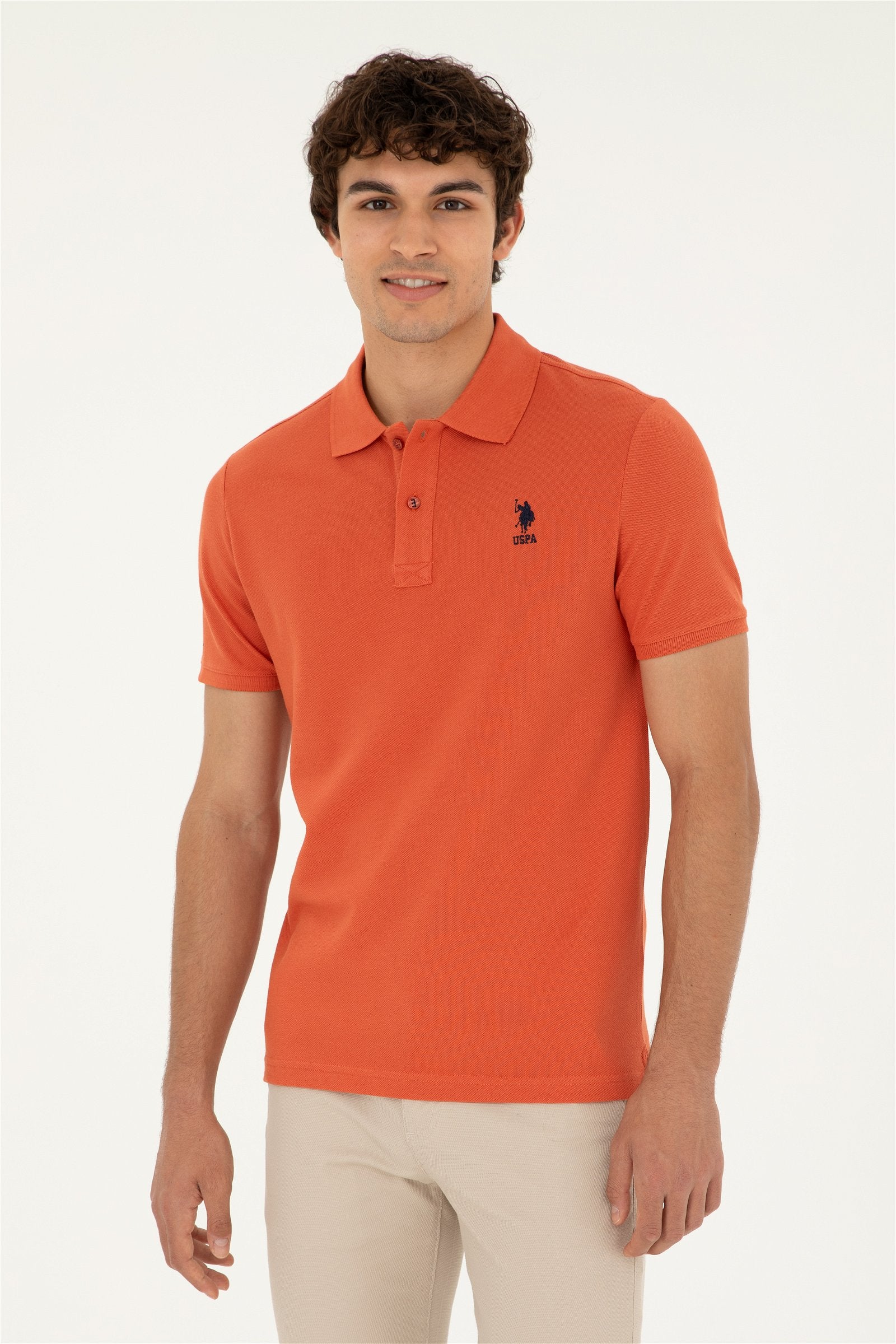 USPA Polo Shirt Men Powder VR042 USPOM257 USPA LOGO US POLO ASSN.