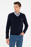 USPA Men Jumper V/Neck Navy VR033 USPJR372 US POLO ASSN.