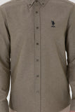 USPA Men Shirt Slim Full Sleeve Mink VR052 USPSH348 US Polo Assn.