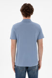 USPA Polo Shirt Men Blue VR036 USPOM291 Single Color Horse US Polo Assn.