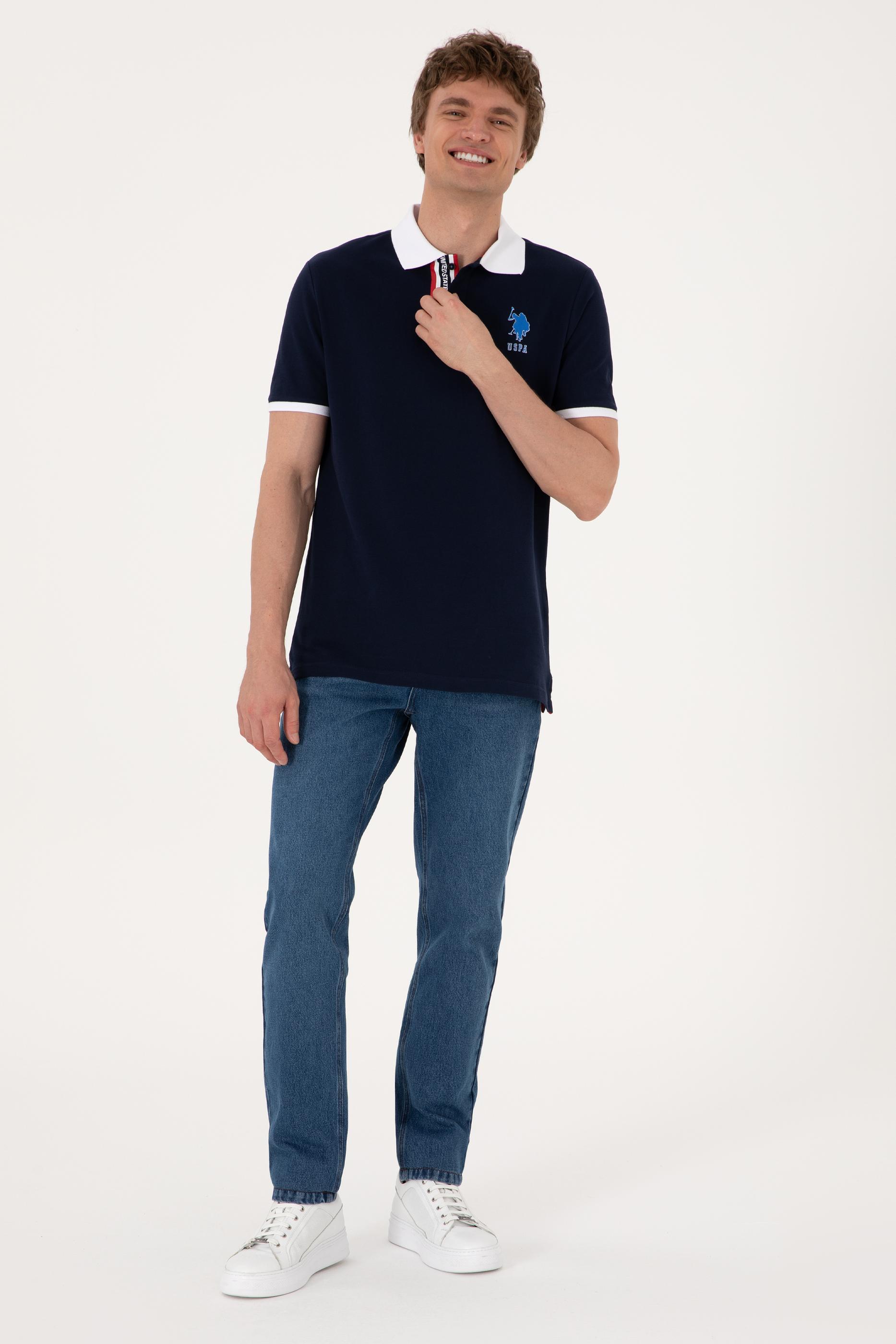 USPA Polo Shirt Men T-Olfar135 Navy VR033 USPOM323 USPA LOGO US POLO ASSN.