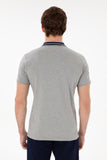 USPA Men Polo Shirt USPA Big Logo Grey Melange VR086 USPOM280 US POLO ASSN.