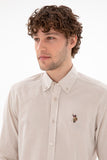 USPA Men Shirt Enzogl Regular Fit Stone VR049 USPSH355 US Polo Assn.