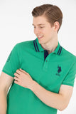 US Polo Assn. Green Men Polo Shirt Big Pony Logo Number 3 VR054 USPOM200 USPA
