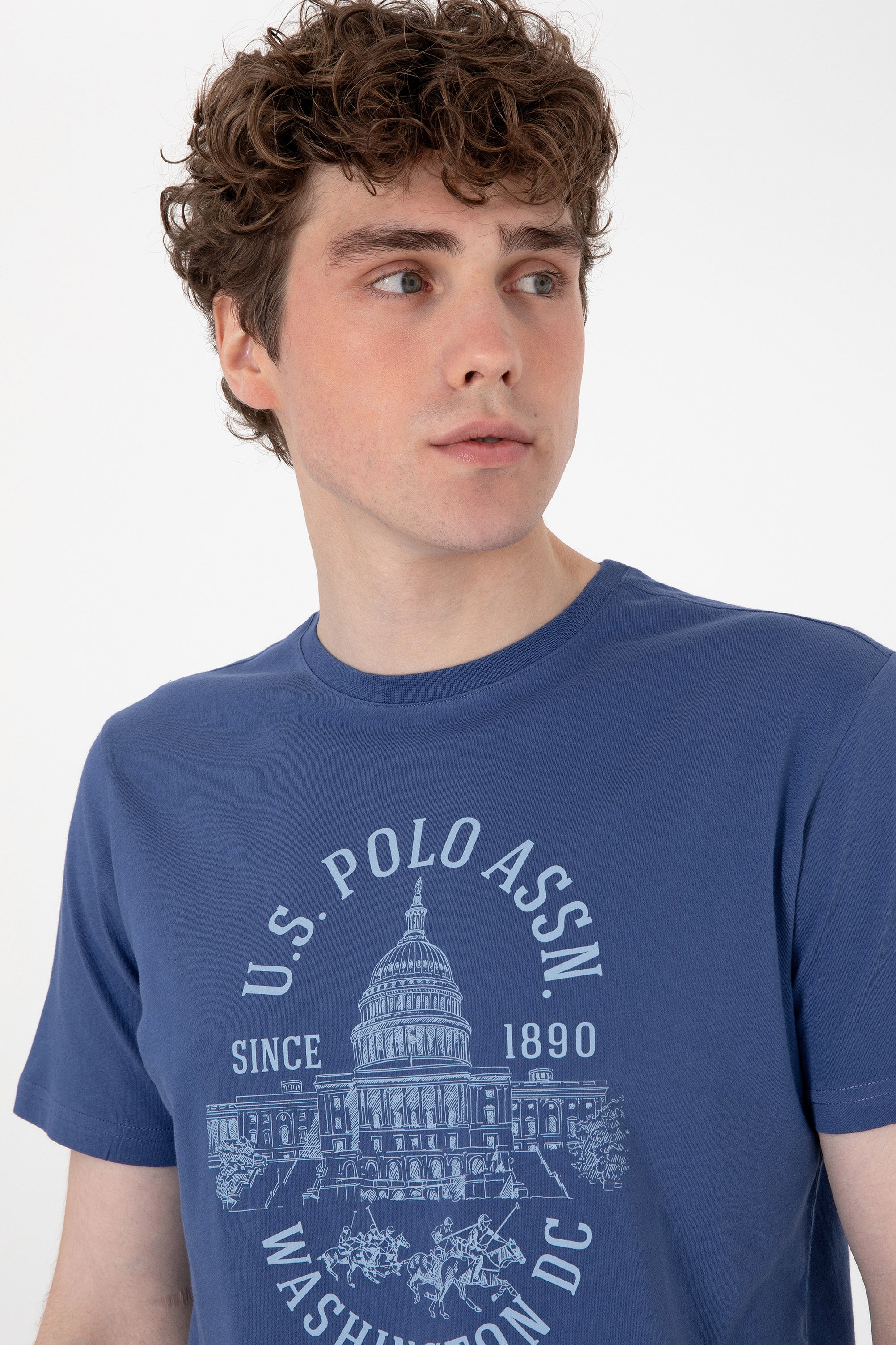 USPA Men T-Shirt USPA Wahing Out Door Navy VR059 USTSM071 US POLO ASSN.