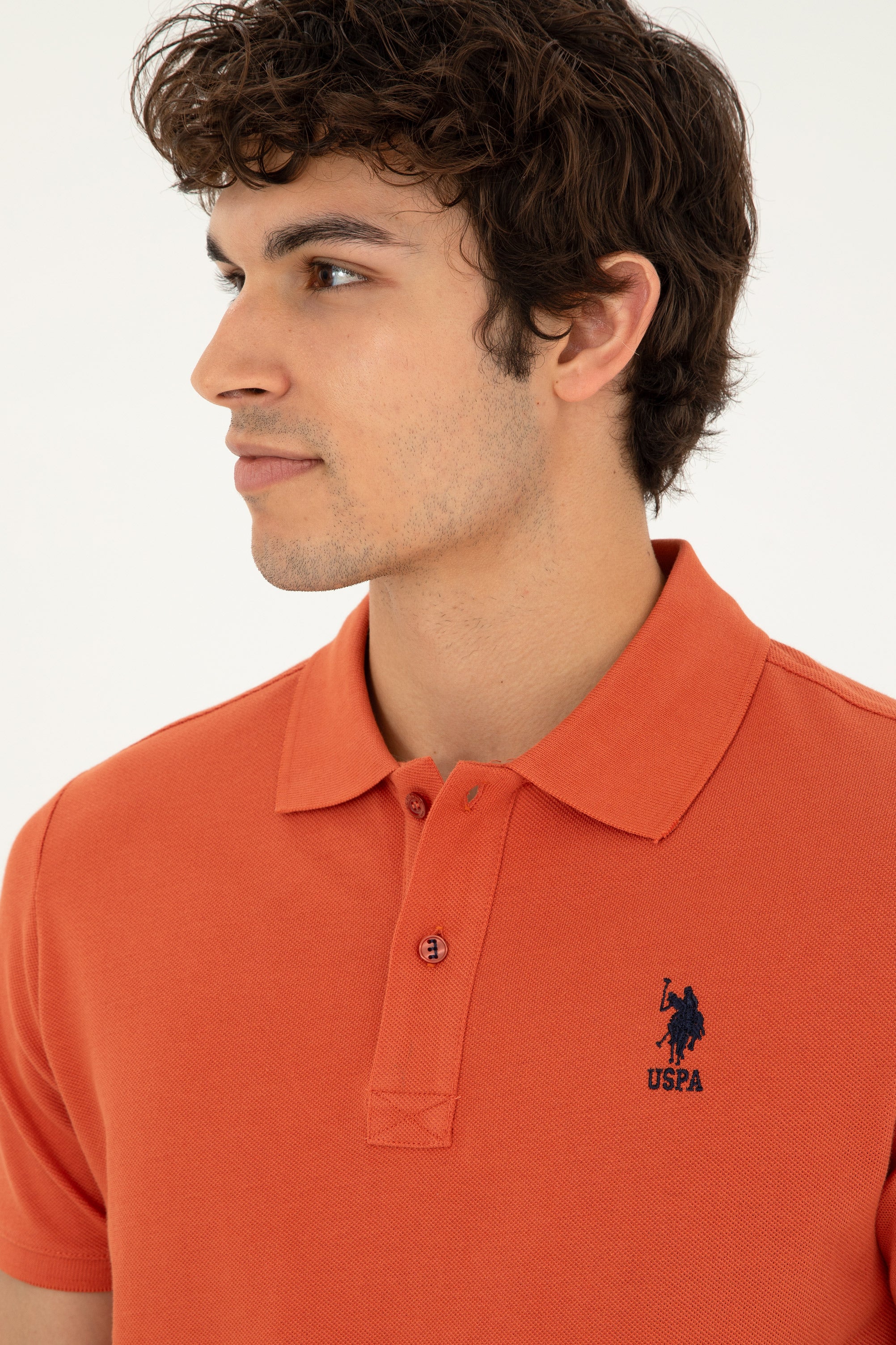 USPA Polo Shirt Men Powder VR042 USPOM257 USPA LOGO US POLO ASSN.