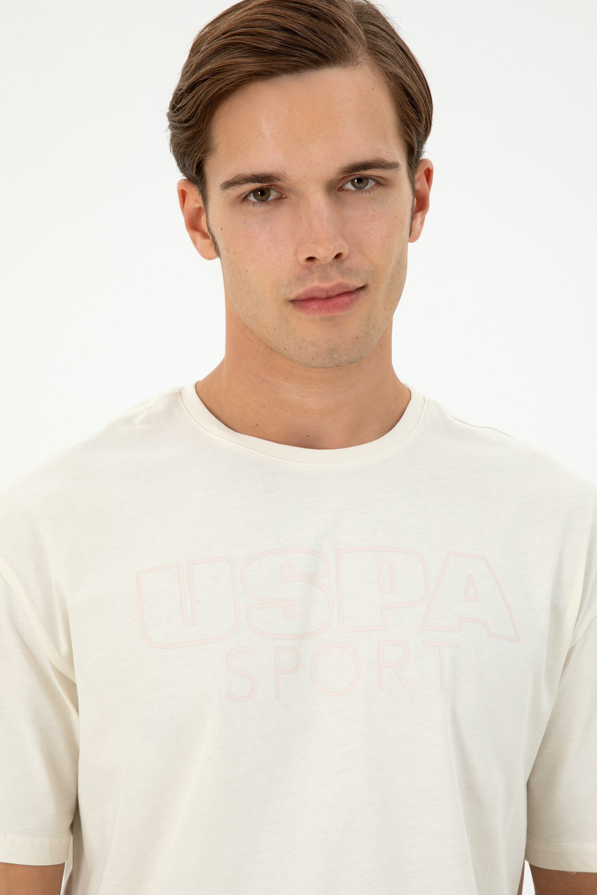 USPA Men T-Shirt USPA Big Logo Vream VR071 USTSM066 US POLO ASSN.
