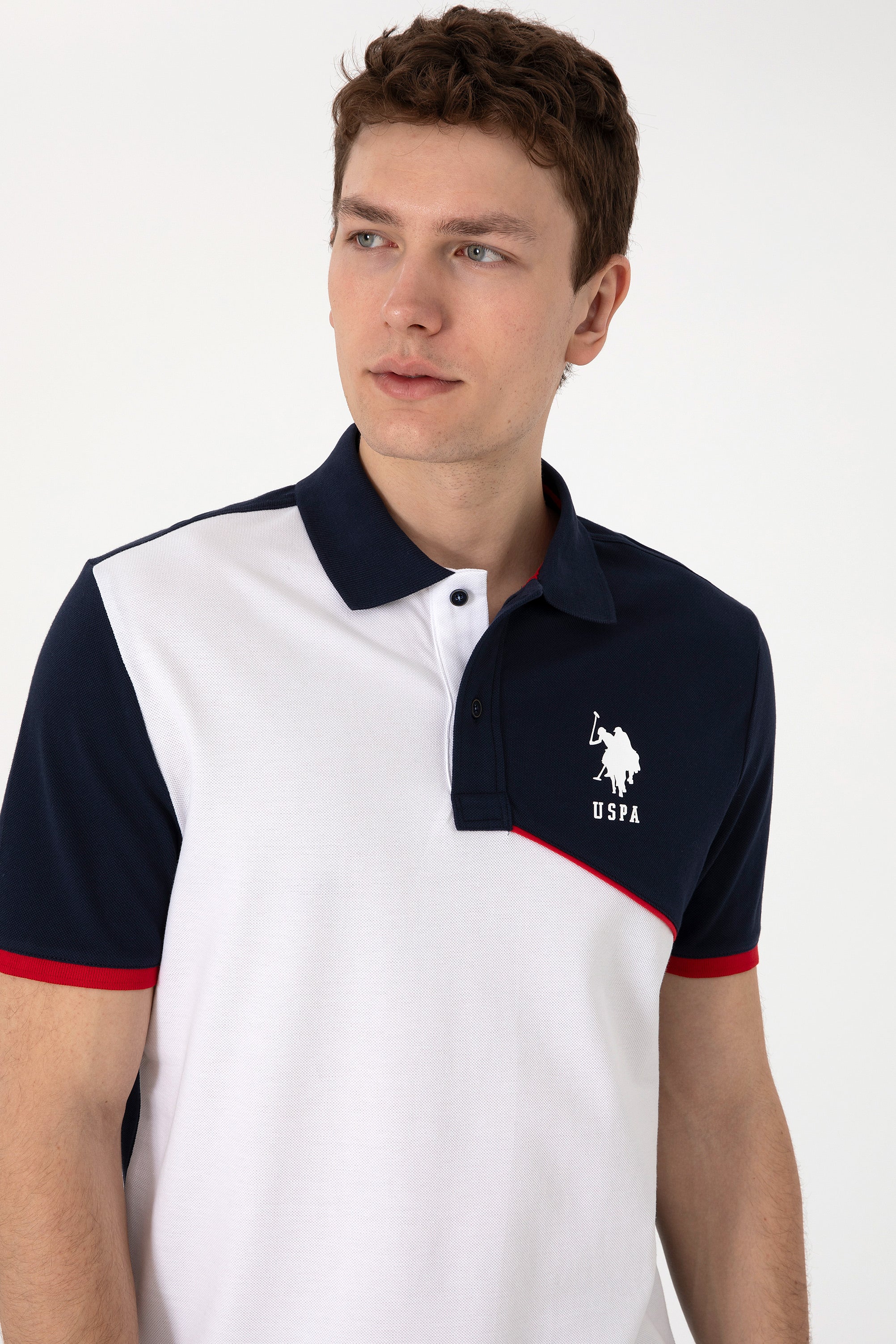 USPA Polo Shirt Men T-Genza135 Navy VR033 USPOM324 USPA LOGO US POLO ASSN.