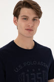 USPA Men T-Shirt T-Zeuns135 Navy VR033 USTSM073 US POLO ASSN.