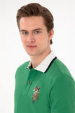 USPA Men Polo Green VR054 USPOM310 Regular Multi Color Horse U.S. Polo Assn.