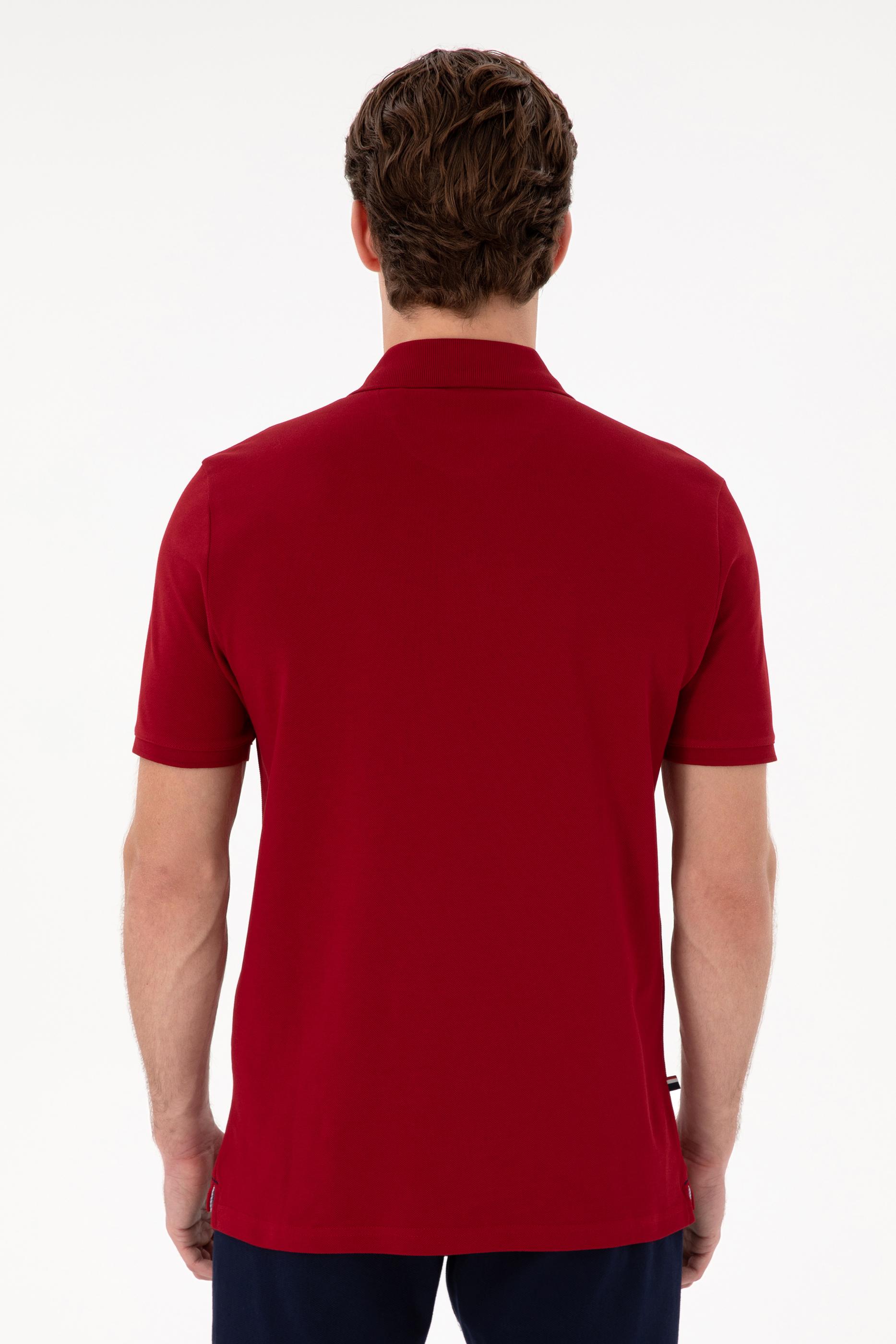 USPA Polo Shirt Men Bordeaux VR014 USPOM278 USPA LOGO US POLO ASSN.