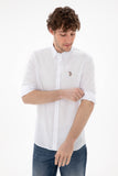 USPA Men Shirt Enzogl Regular Fit White VR013 USPSH358 US Polo Assn.