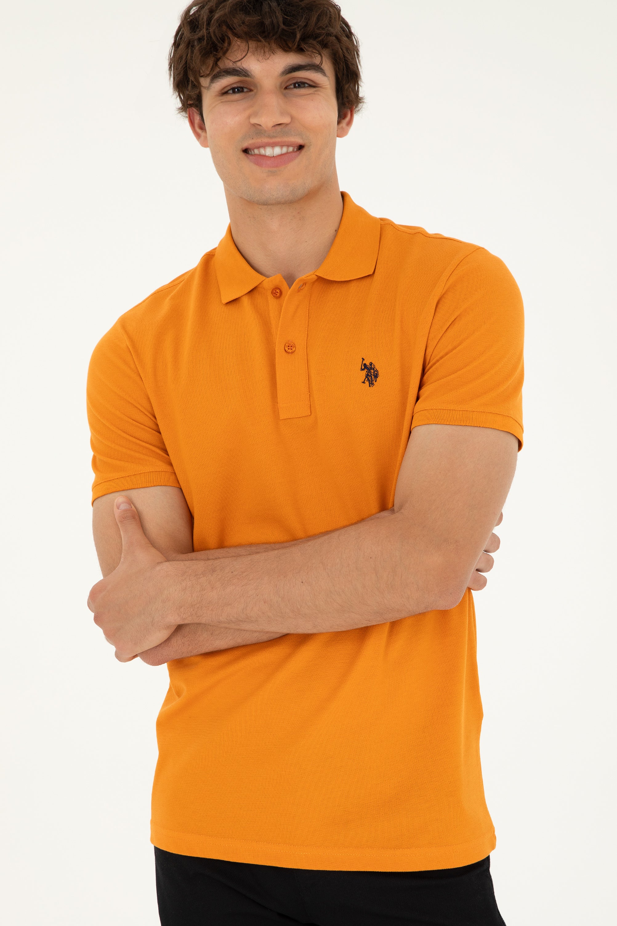USPA Polo Shirt Men Tile VR031 USPOM232 Single Color Horse US Polo Assn.