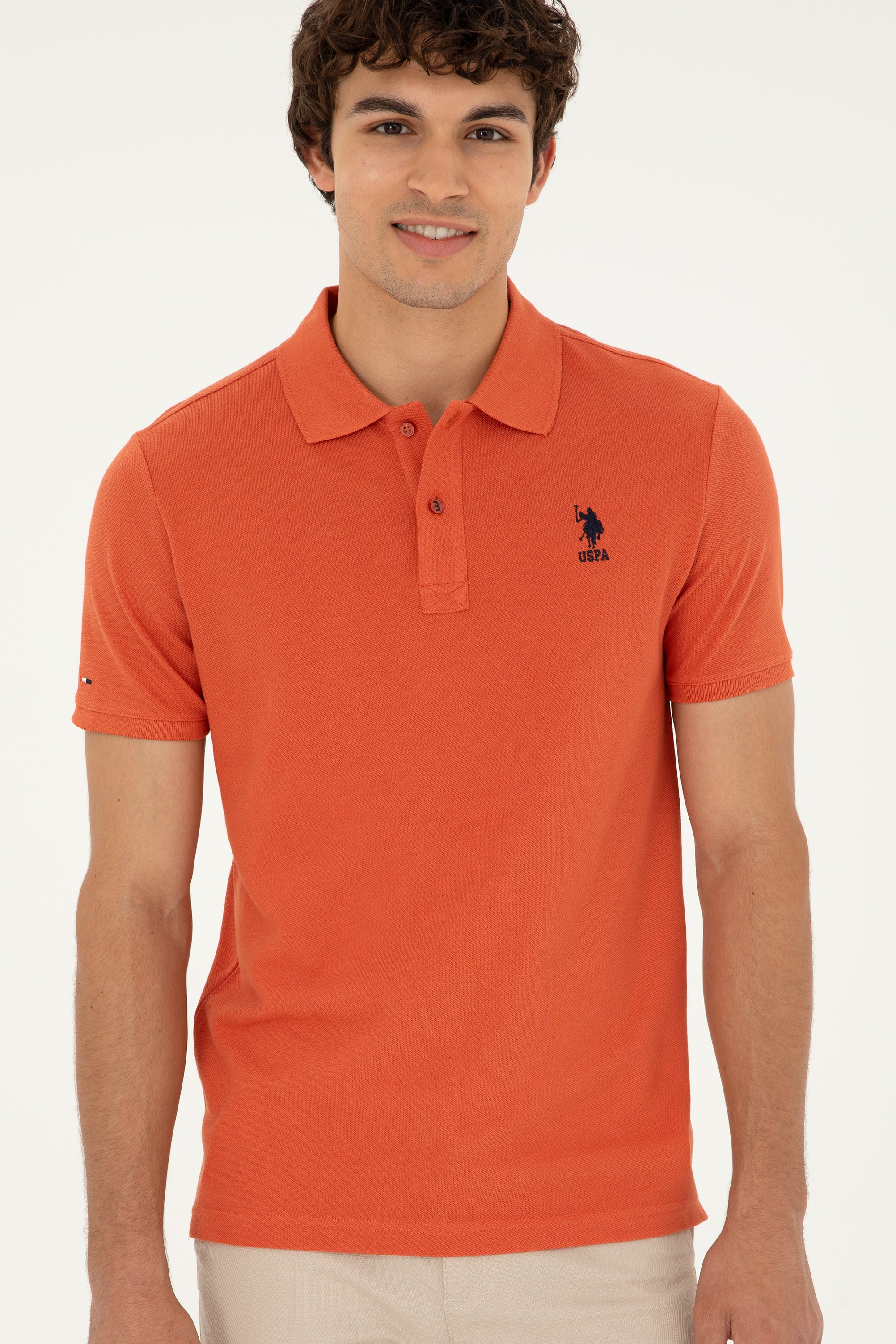 USPA Polo Shirt Men Powder VR042 USPOM257 USPA LOGO US POLO ASSN.