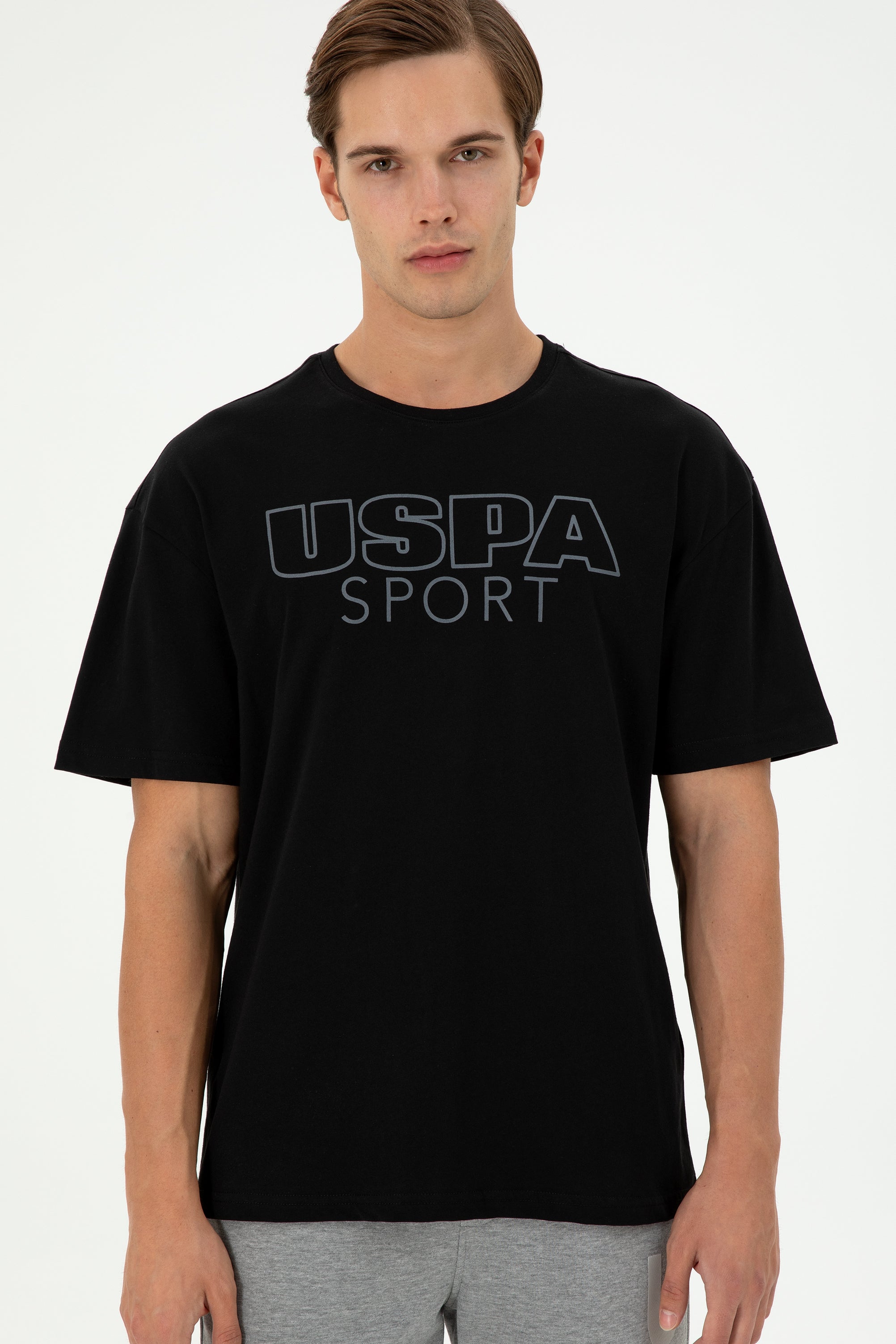 USPA Men T-Shirt USPA Big Logo Black VR046 USTSM067 US POLO ASSN.