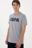 USPA Men T-Shirt USPA Geartiy Grey Melange VR086 USTSM070 US POLO ASSN.