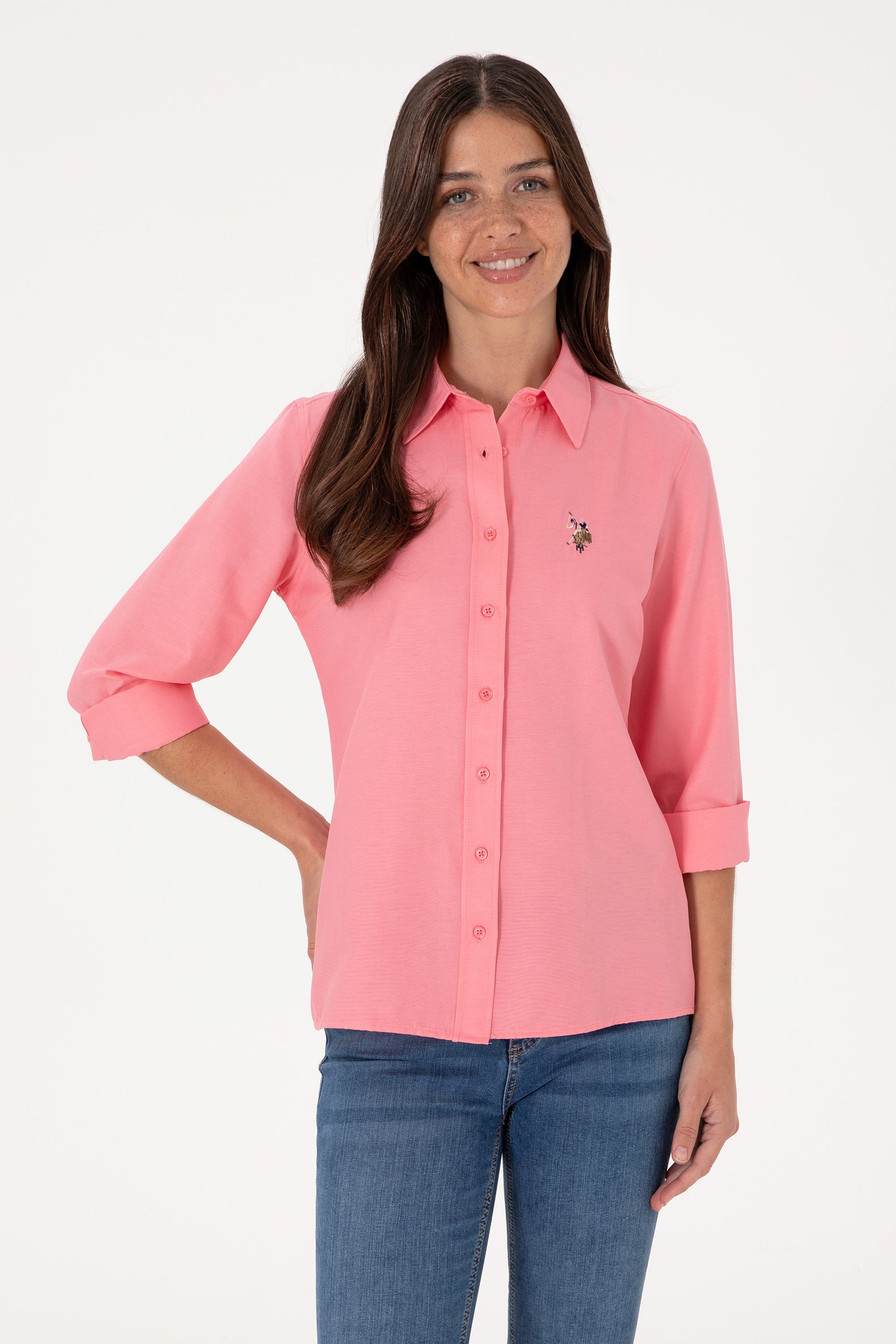 USPA Polo Shirt Women Woxcolor Pink VR041 USSHW047 US Polo Assn.