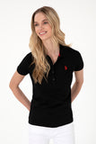 USPA Polo Shirt Women Black VR046 USPOW074 SCL US Polo Assn.
