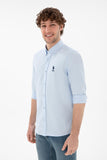 USPA Men Shirt Nova Slim Fit Light Blue VR003 USPSH367 US Polo Assn.