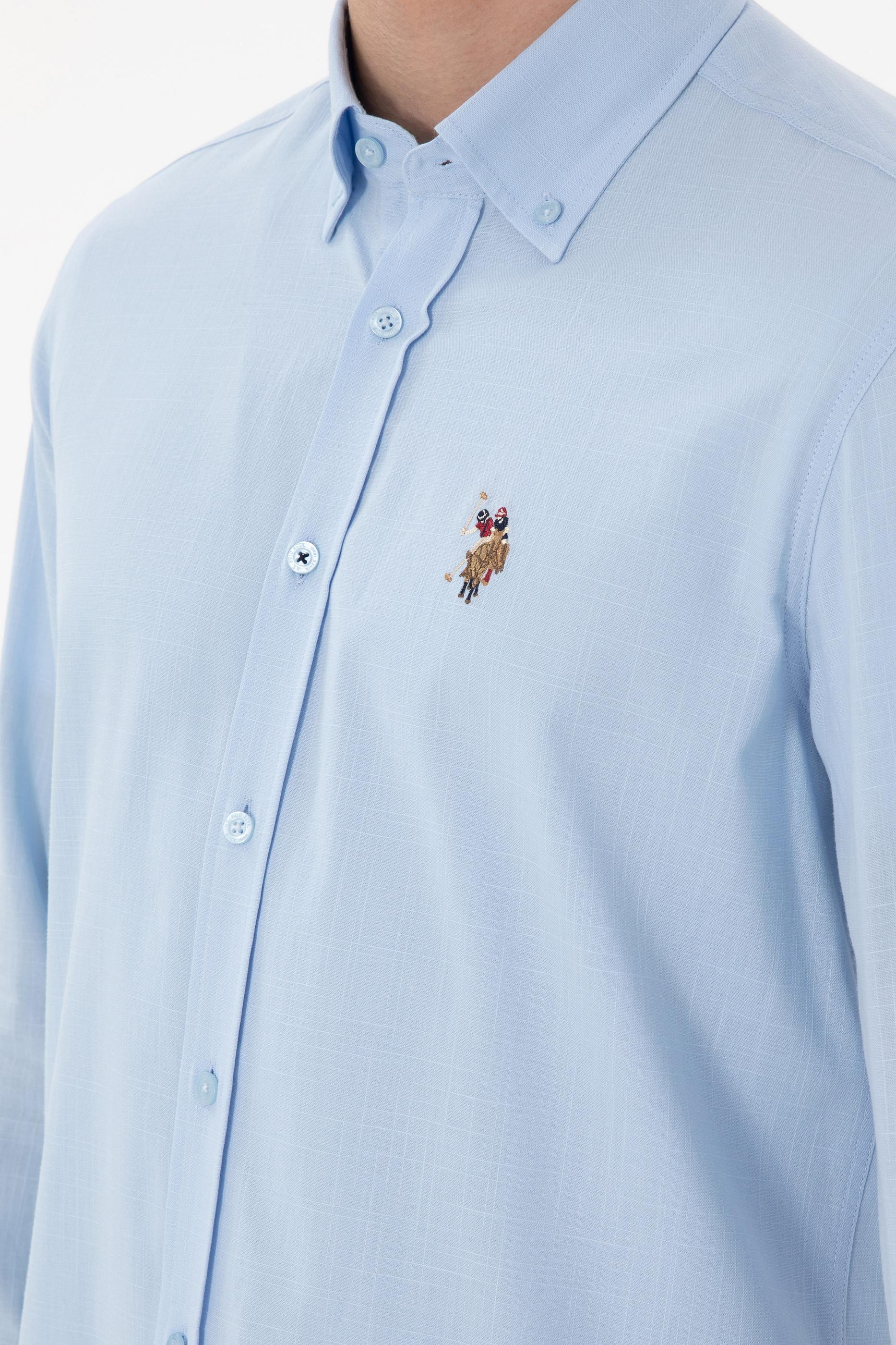 USPA Men Shirt Enzo Regular Full Sleeve Light Blue VR003 USPSH363 US Polo Assn.