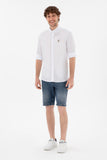 USPA Men Shirt Enzogl Regular Fit White VR013 USPSH358 US Polo Assn.
