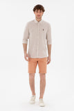 USPA Men Shirt Enzogl Regular Fit Stone VR049 USPSH355 US Polo Assn.