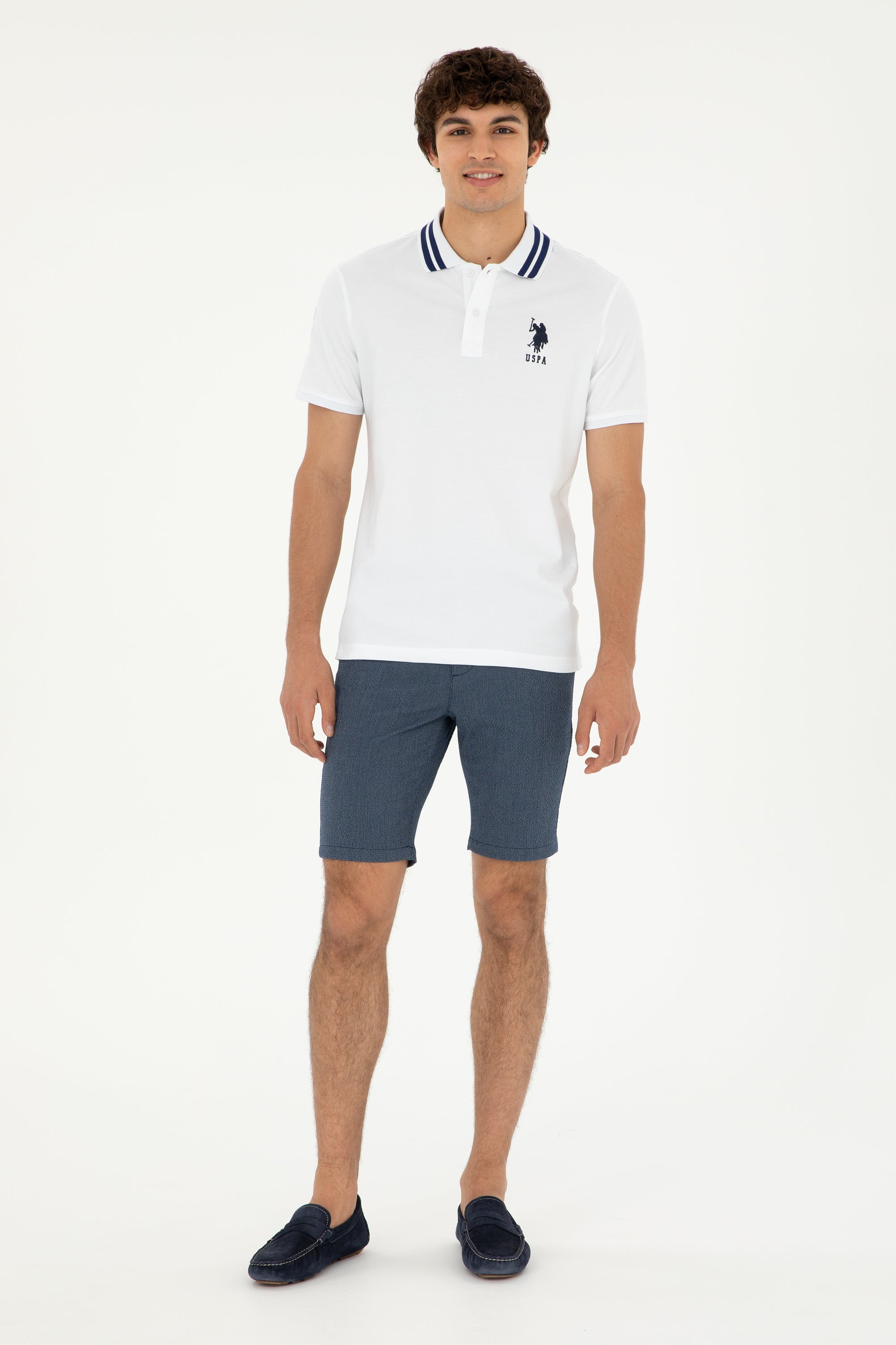 USPA Men Polo Shirt USPA Big Logo White VR013 USPOM269 US POLO ASSN.