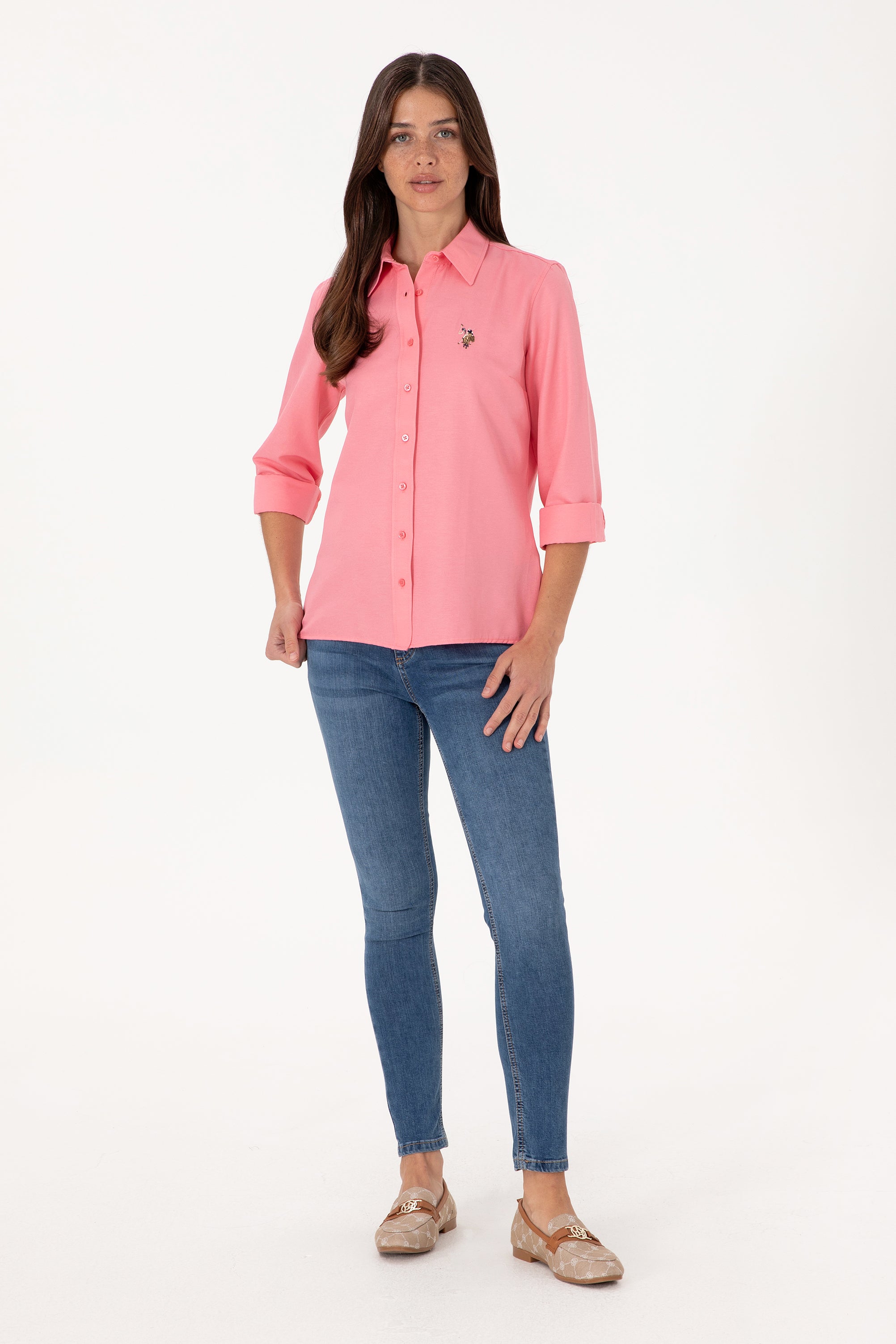 USPA Polo Shirt Women Woxcolor Pink VR041 USSHW047 US Polo Assn.