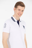 US Polo Assn. White Men Polo Shirt Big Pony Logo Number 3 VR013 USPOM195 USPA