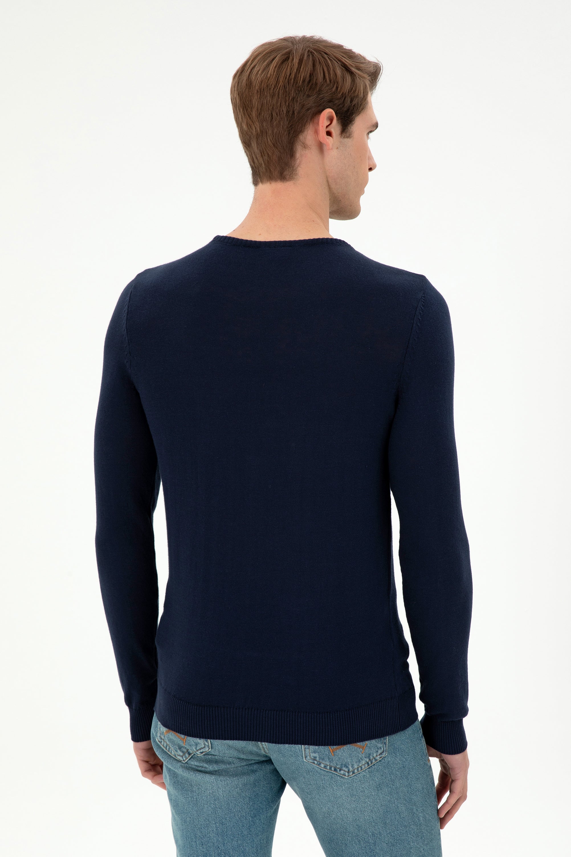 USPA Men Jumper R/Neck Navy VR033 USPJR366 US POLO ASSN.