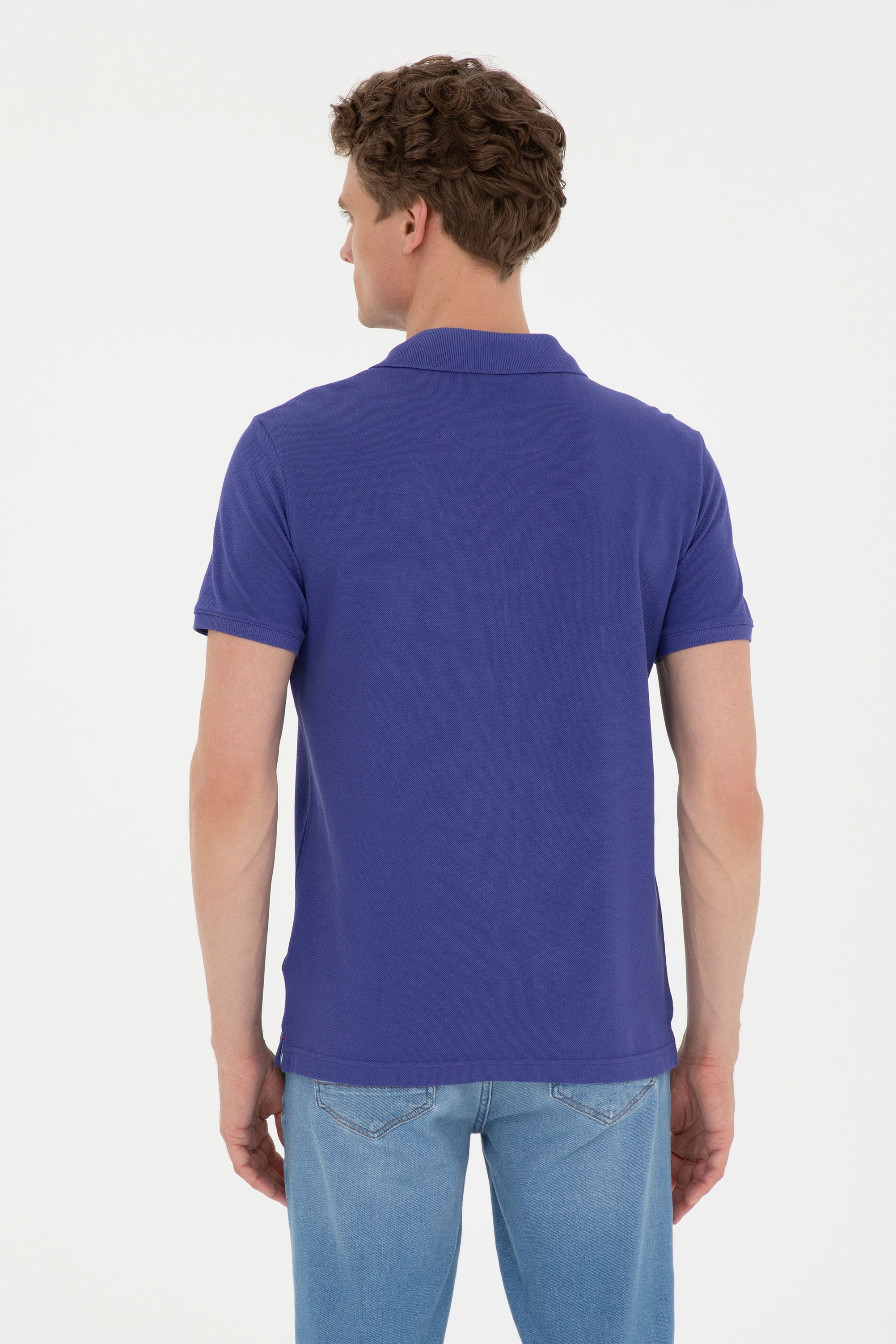 USPA Polo Shirt Men Royal Blue VR212 USPOM235 USPA LOGO US Polo Assn.