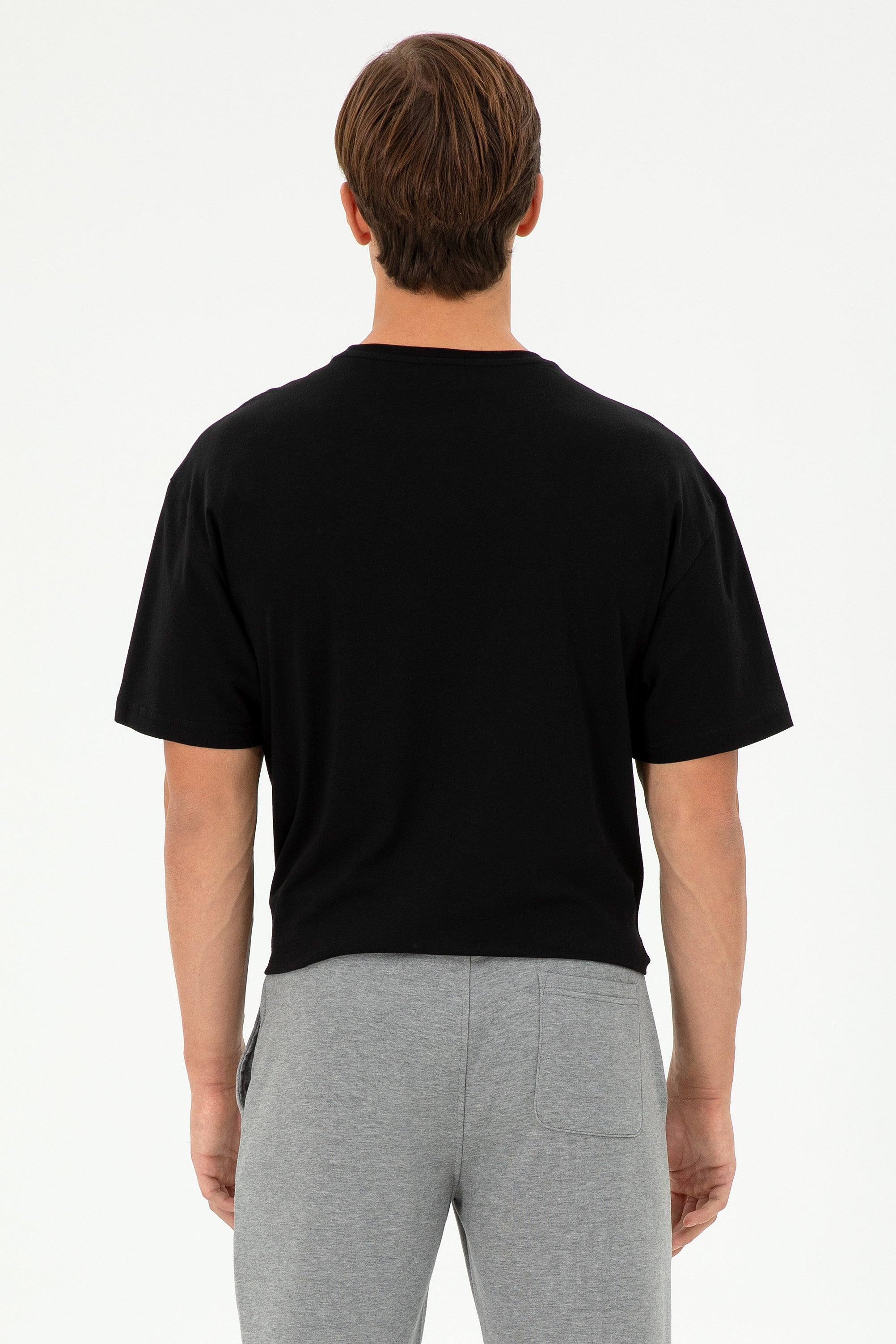 USPA Men T-Shirt USPA Big Logo Black VR046 USTSM067 US POLO ASSN.