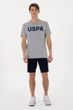 USPA Men T-Shirt USPA Geartiy Grey Melange VR086 USTSM070 US POLO ASSN.