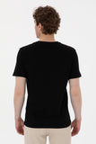 USPA Men T-Shirt Gaston Black VR046 USTSM072 US POLO ASSN.