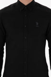 USPA Men Shirt Gox Slim Full Sleeve Black VR046 USPSH365 US Polo Assn.