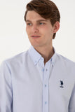 USPA Men Shirt Gox Regular Full Sleeve Light Blue VR003 USPSH366 US Polo Assn.