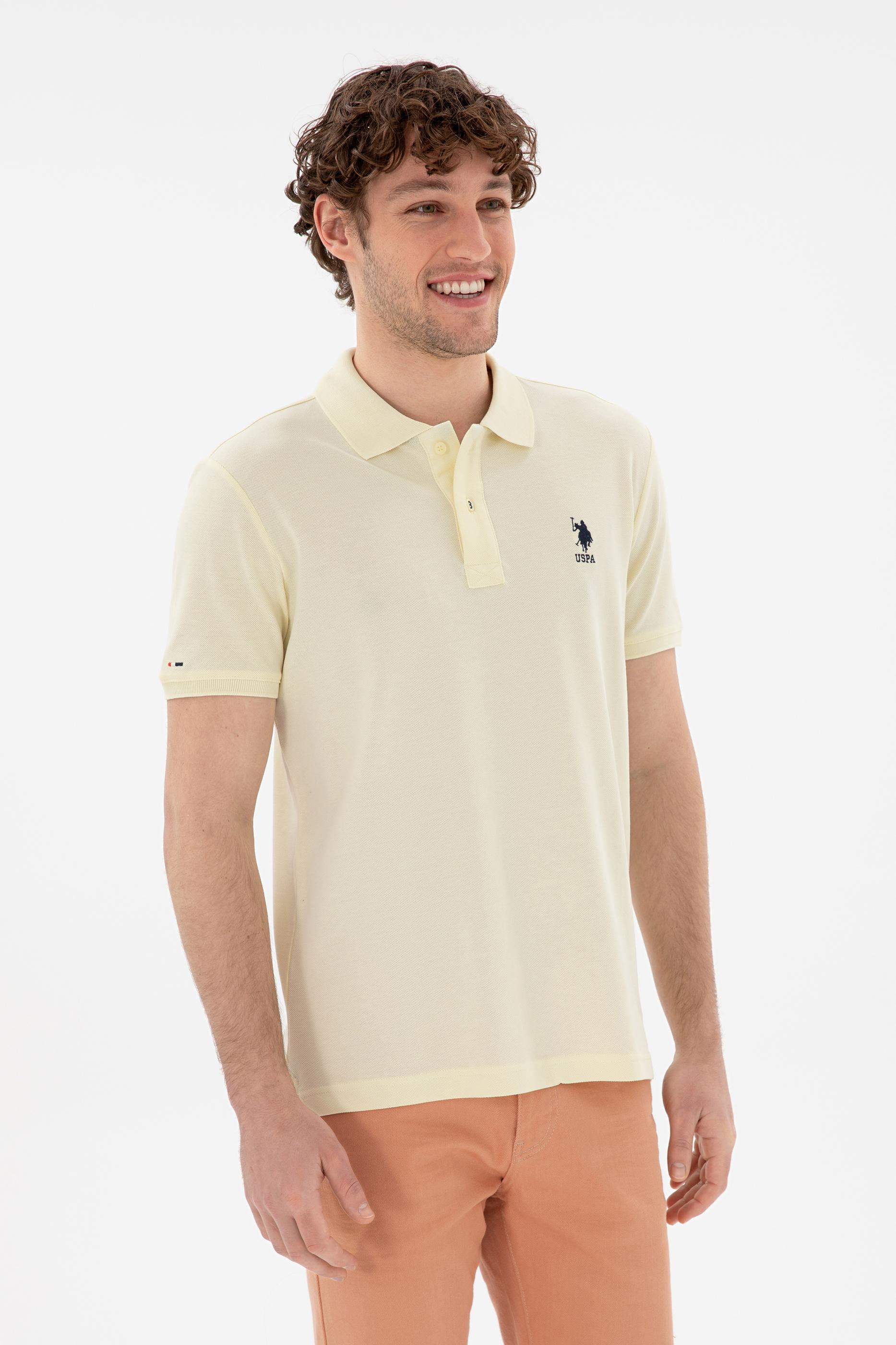 USPA Polo Shirt Men Lemon VR035 USPOM276 USPA LOGO US POLO ASSN.
