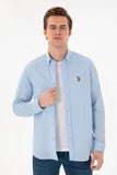 USPA Men Shirt Enzo Regular Full Sleeve Light Blue VR003 USPSH363 US Polo Assn.