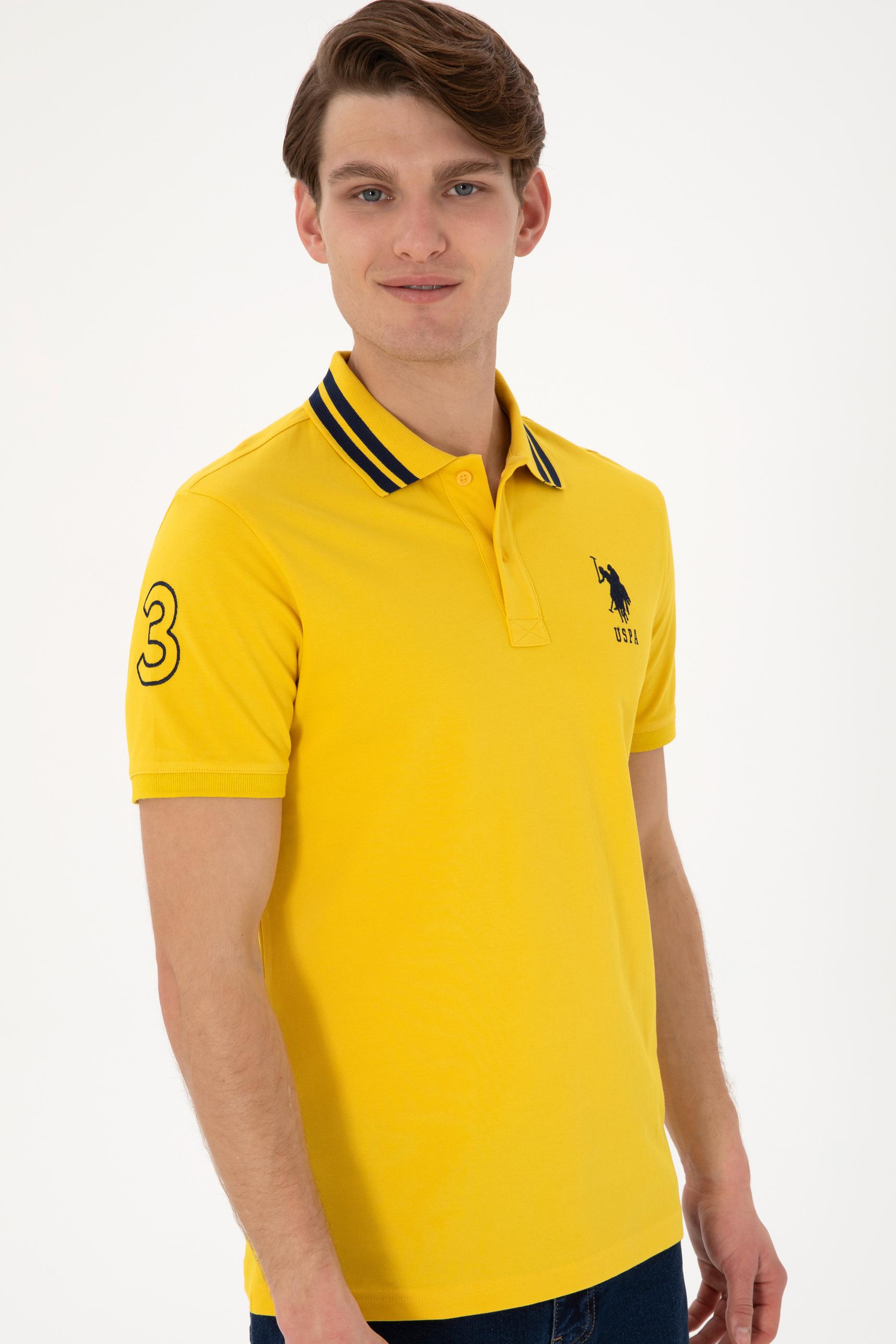 USPA Men Polo Shirt USPA Big Logo Mustrad VR072 USPOM281 US POLO ASSN.