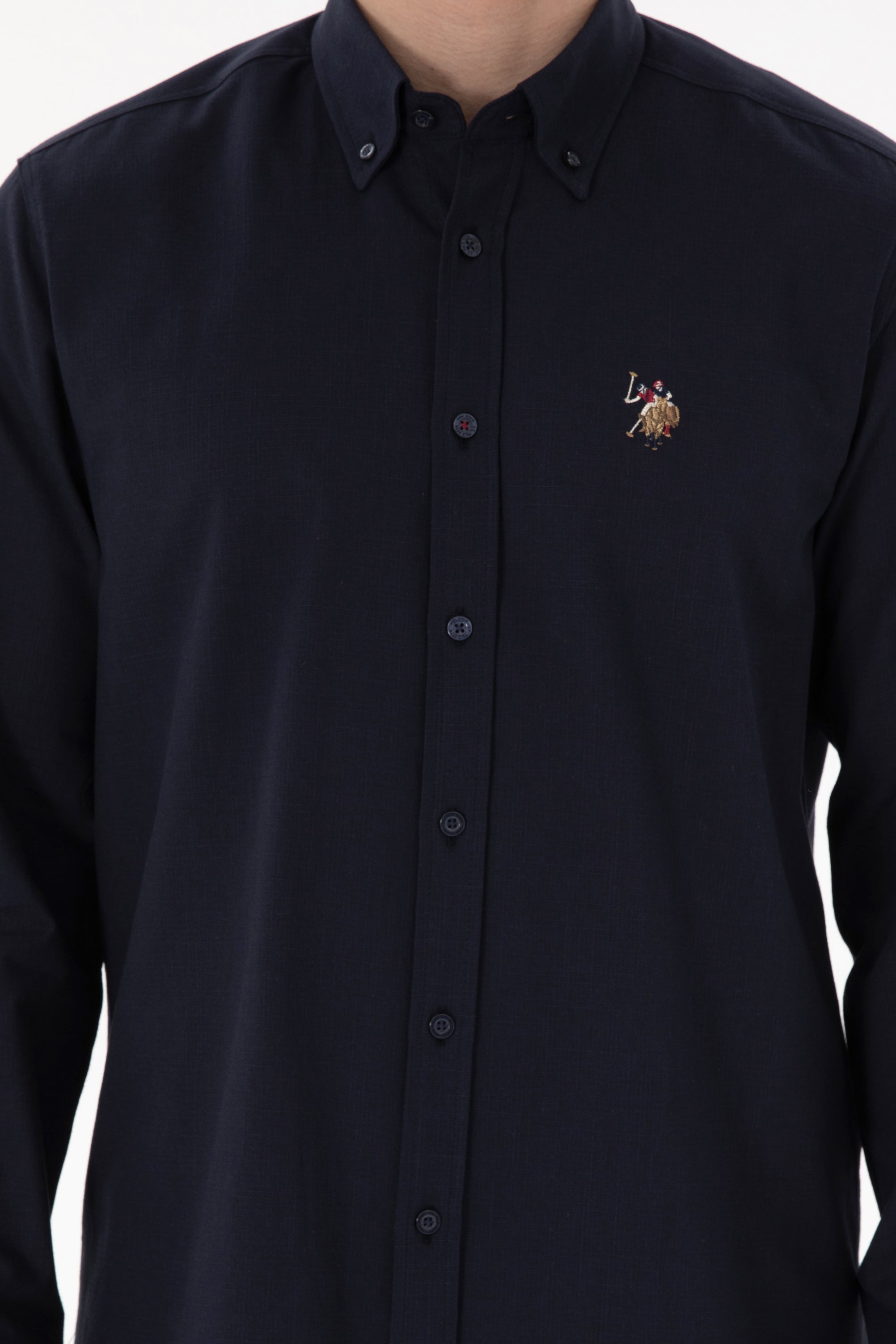 USPA Men Shirt Enzogl Regular Fit Navy VR033 USPSH359 US Polo Assn.