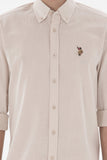USPA Men Shirt Enzogl Regular Fit Stone VR049 USPSH355 US Polo Assn.
