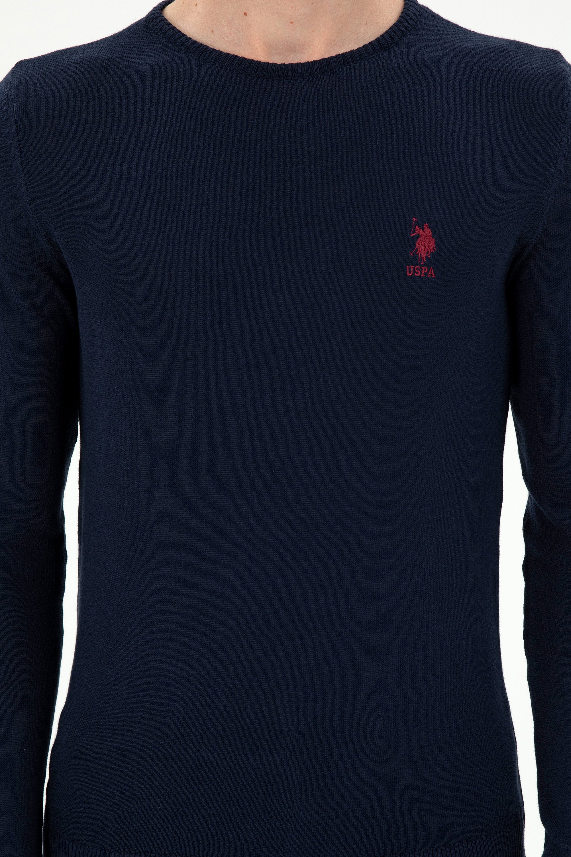 USPA Men Jumper R/Neck Navy VR033 USPJR366 US POLO ASSN.