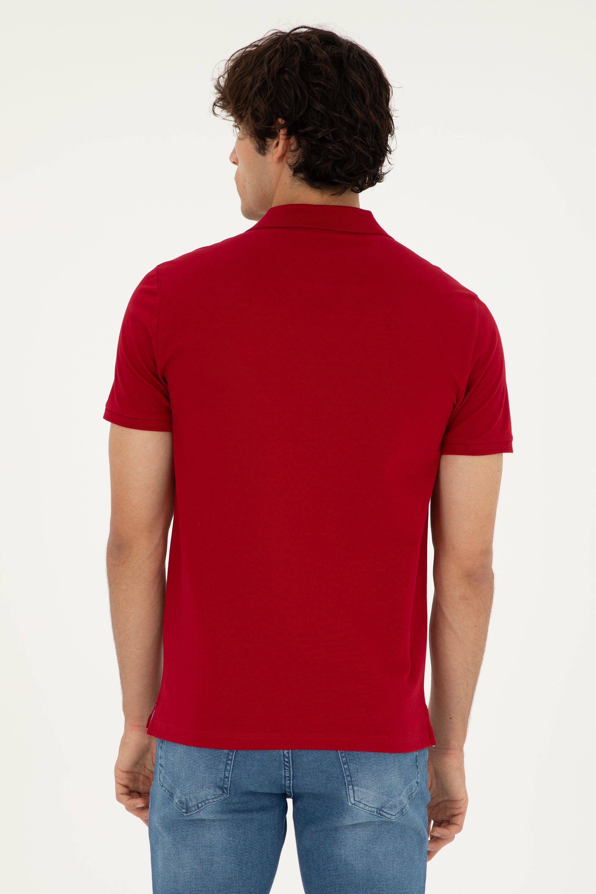 USPA Polo Shirt Men Bordeaux VR014 USPOM263 USPA LOGO US POLO ASSN.