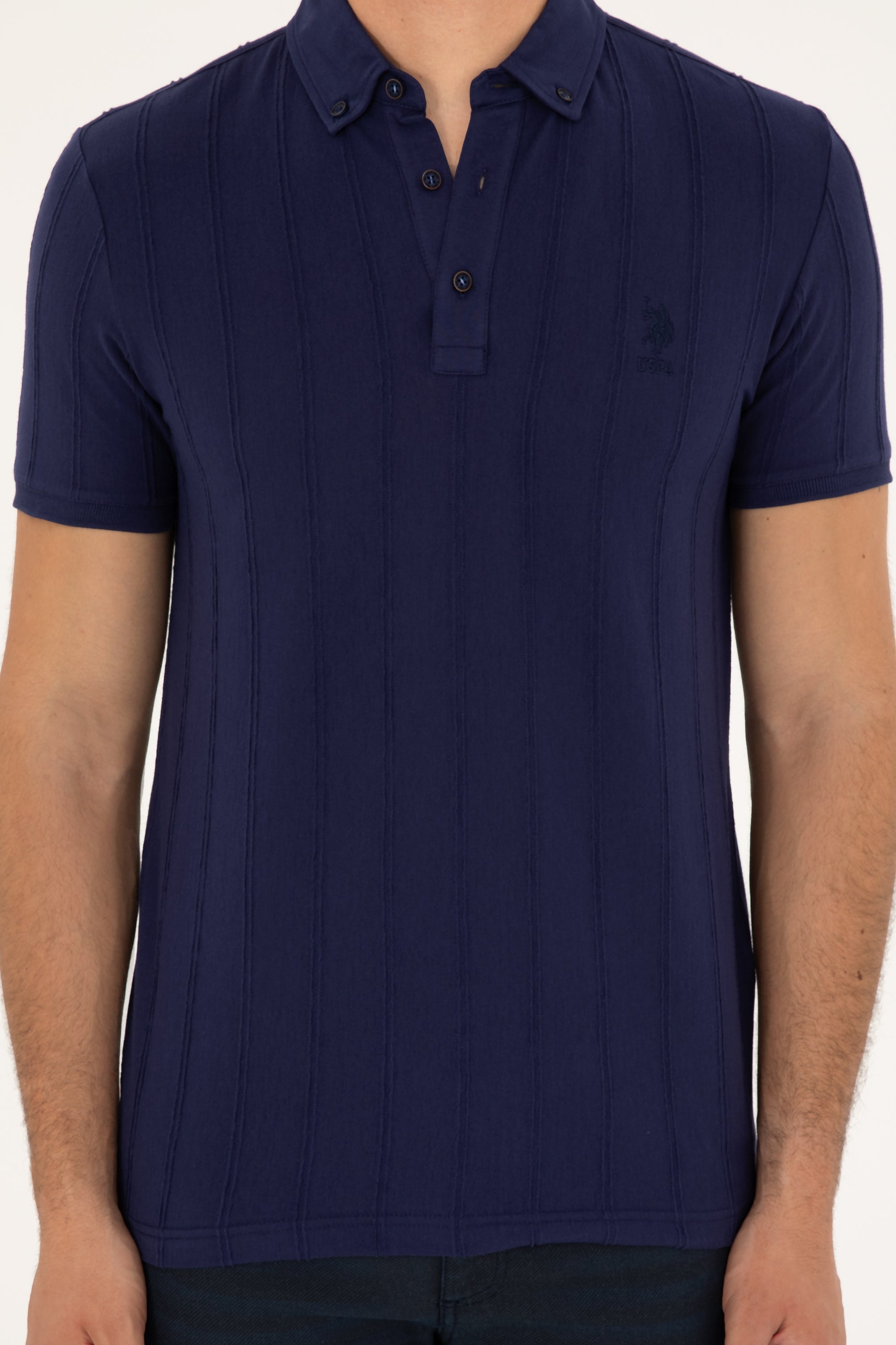 USPA Polo Shirt Men BD TEGAS Navy VR033 USPOM322 USPA LOGO US POLO ASSN.